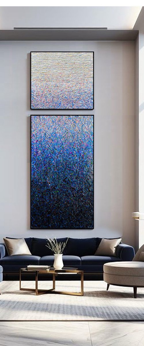 In search of silence- 3 (blue) by Nadiia Antoniuk