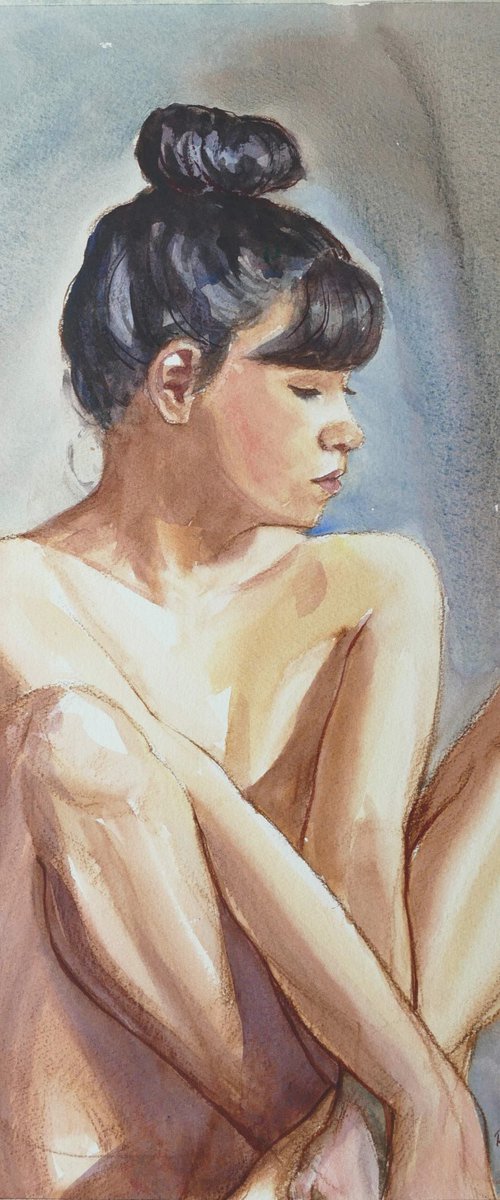 Seated female nude by Rory O’Neill