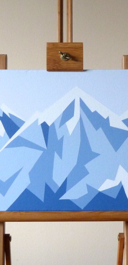 Mountain painting Mountains of Banff, Alberta, Canada by Zoe  Hattersley
