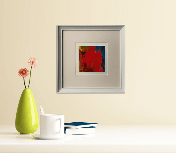 Fuse 1 (Red) - Framed, ready to hang painting