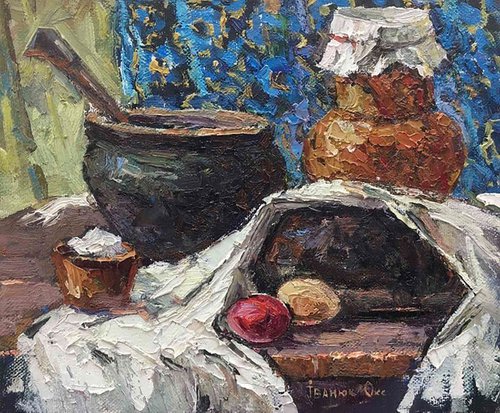 Bread on the table by Kalenyuk Alex