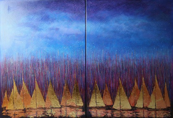 Golden Sails (diptych)