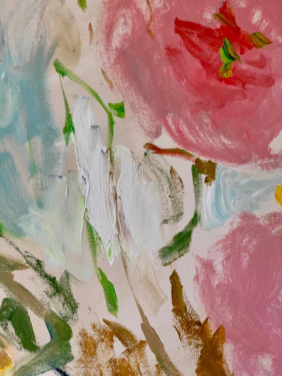 Still life with spring flowers.