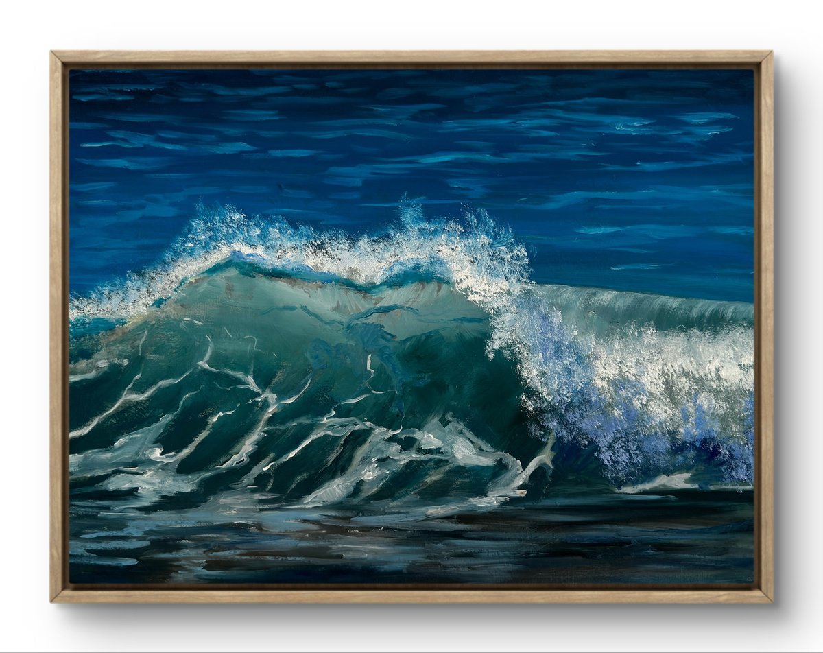 Photorealistic Oil Painting , Wave By Aisylu Burangulova, 12 X 16, Artwork For Sale On Artfinder