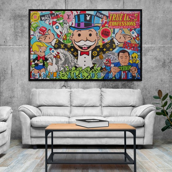 Strike It Lucky 160cm x 100cm Textured Urban Pop Art