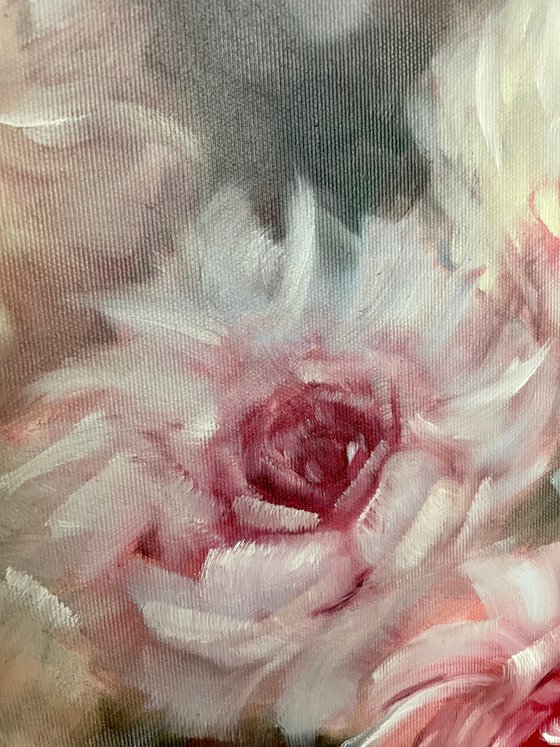 Peonies -abstract style