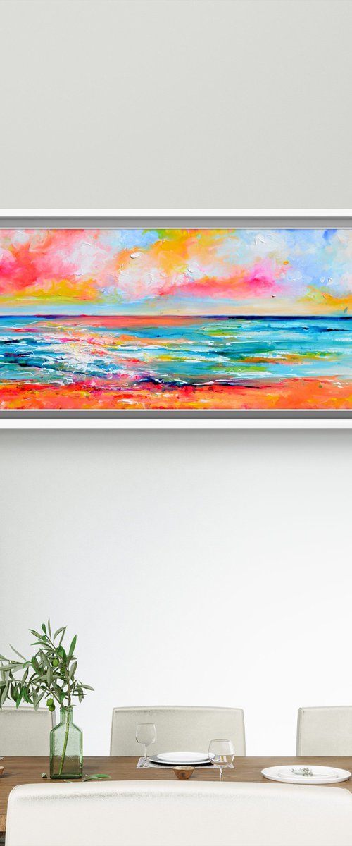 New Horizon 191 - Ocean Sunset, Seascape by Soos Roxana Gabriela