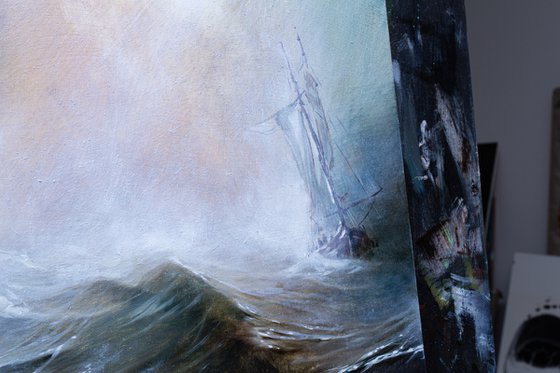 Seascape with ships