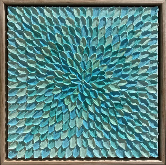 Teal sea (framed)