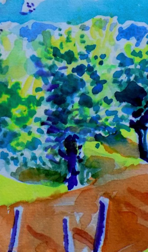 Orchard by the road by Maja Grecic