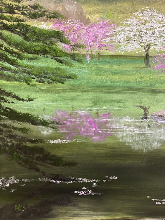 Spring in Japan, 50 х 70 cm, oil on canvas