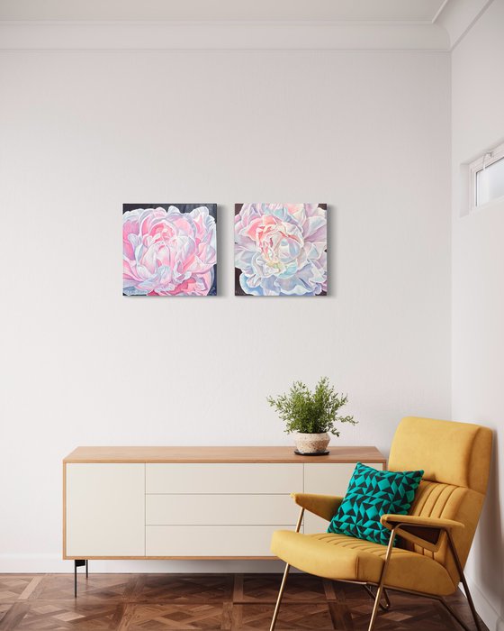 Diptych Peonies