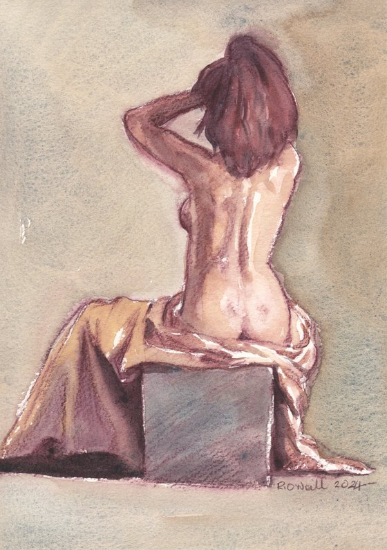 Draped female nude