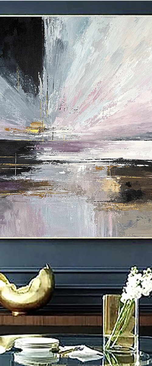 Luminous Breakpoint-pink gold clouds by Tatiana Malinovscaia