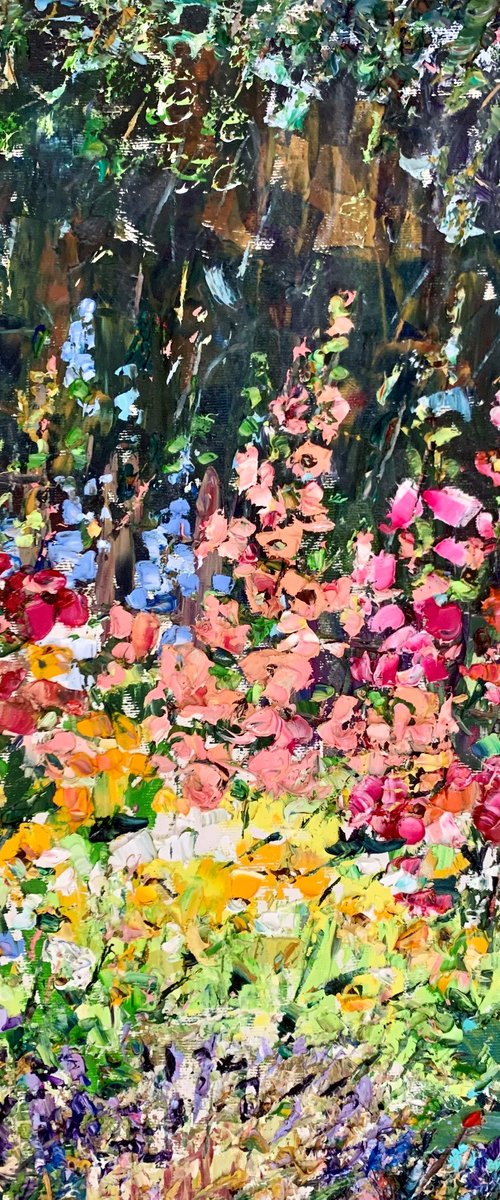 Garden of colorful flowers by Vilma Gataveckienė