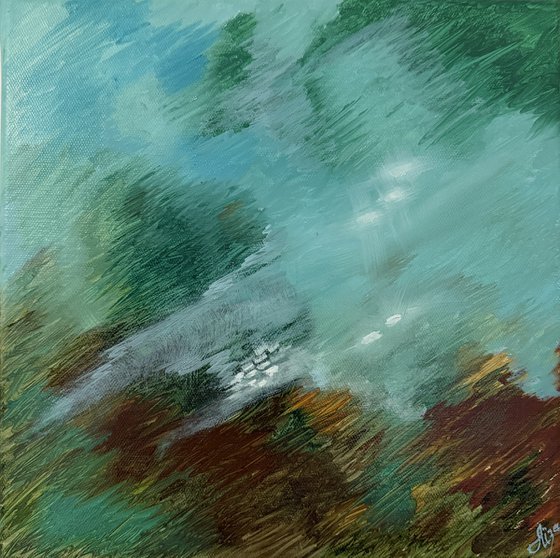 Sea pulse Green Coastal Abstract