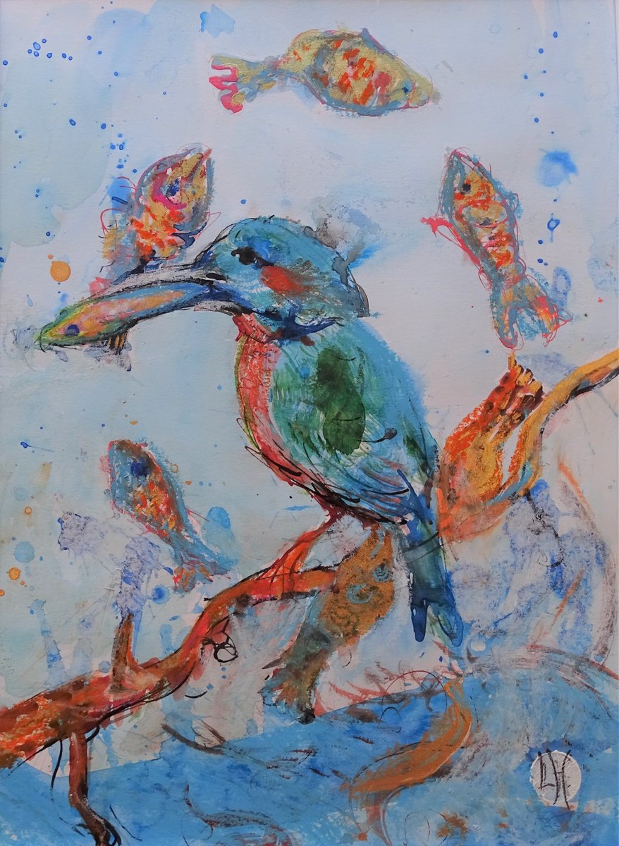 Kingfisher Feast by Lynda Hopkins