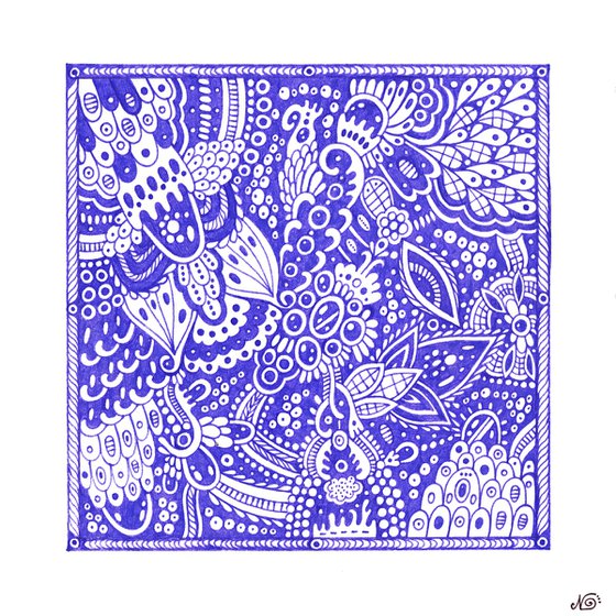 Surreal Pattern n.22 - Blue Florals