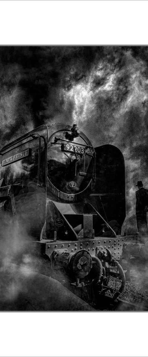 Man & Steam Train by Martin  Fry