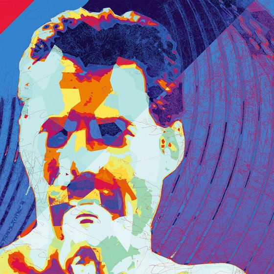 Freddie Mercury - Modern Poster 1 Stylised Large Art