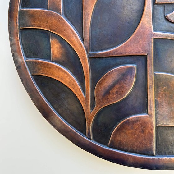 "Echo of Deco" Copper Wall Relief