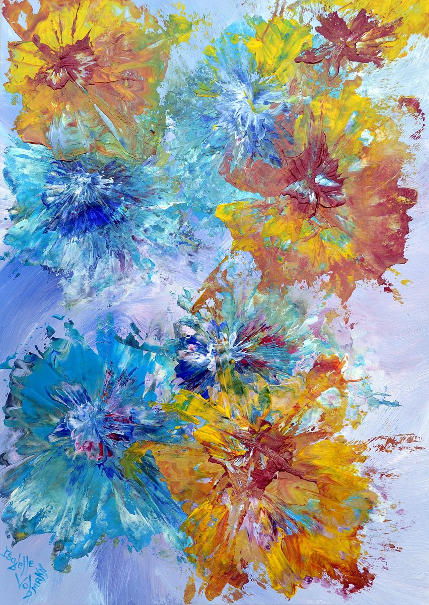  Abstract Bouquet 1 By Isabelle Vobmann, 12 X 17, Artwork For Sale On Artfinder