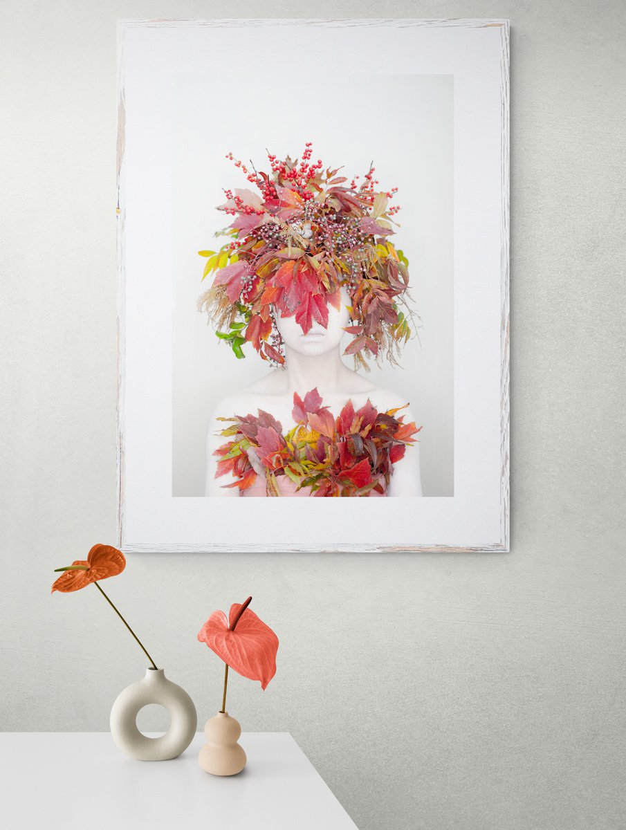 Expressive Portrait Photograph By Ziesook You, 20 X 30", Scent Of Fall 12072020, Original Artwork