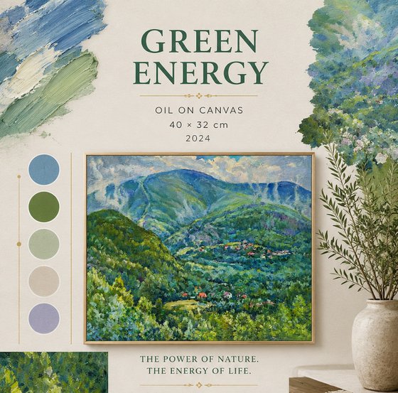 Green Energy painting by Aleksandr Dubrovskyy