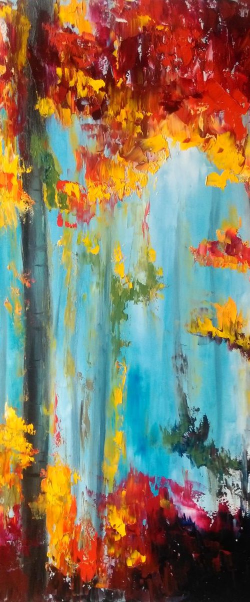 Сolorful morning, Free Worldwide Shipping, 50x70 cm by Anastasiia Novitskaya