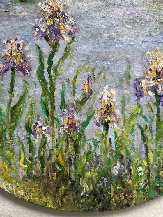 Irises by the Pond