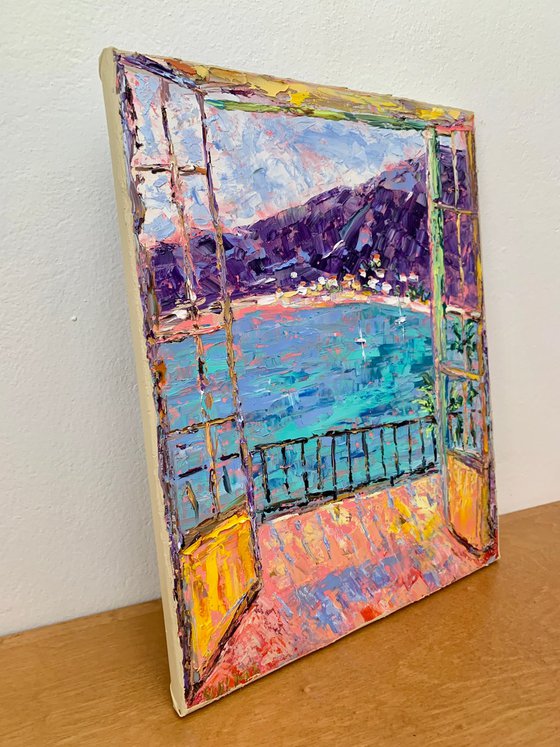 Colorful French Riviera. Summer terrace