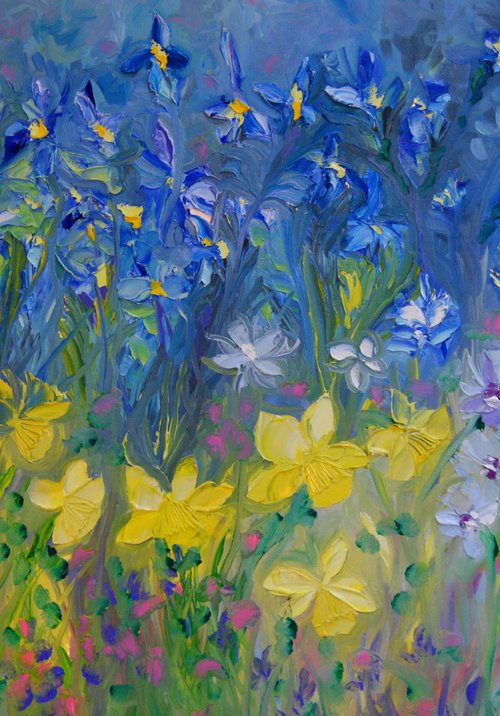 Wild Irises by Lesley Blackburn