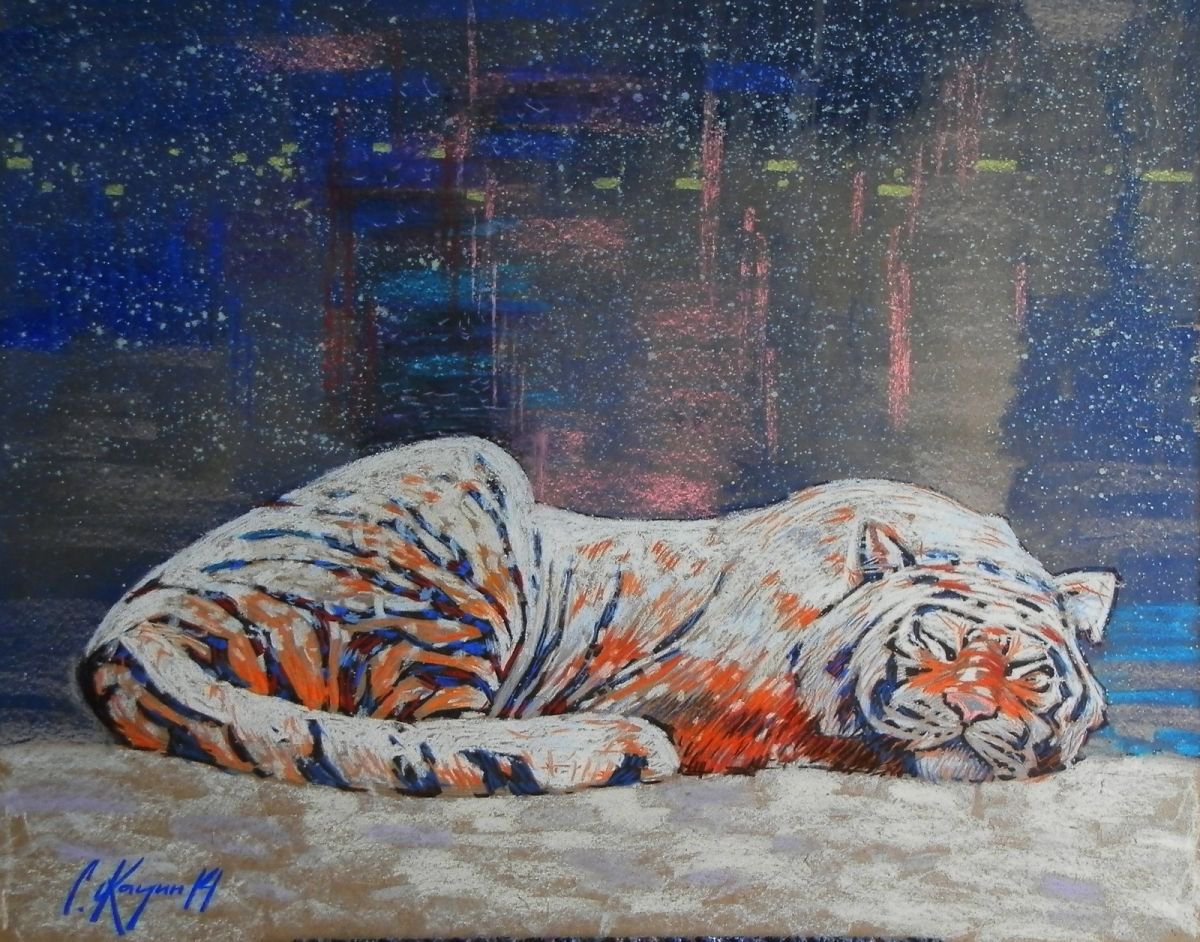 Winter Dream big cat by Sergey  Kachin