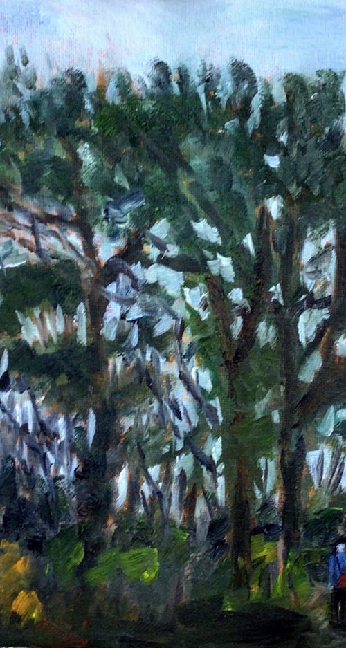 Coastal Trees - An original oil painting! by Julian Lovegrove Art