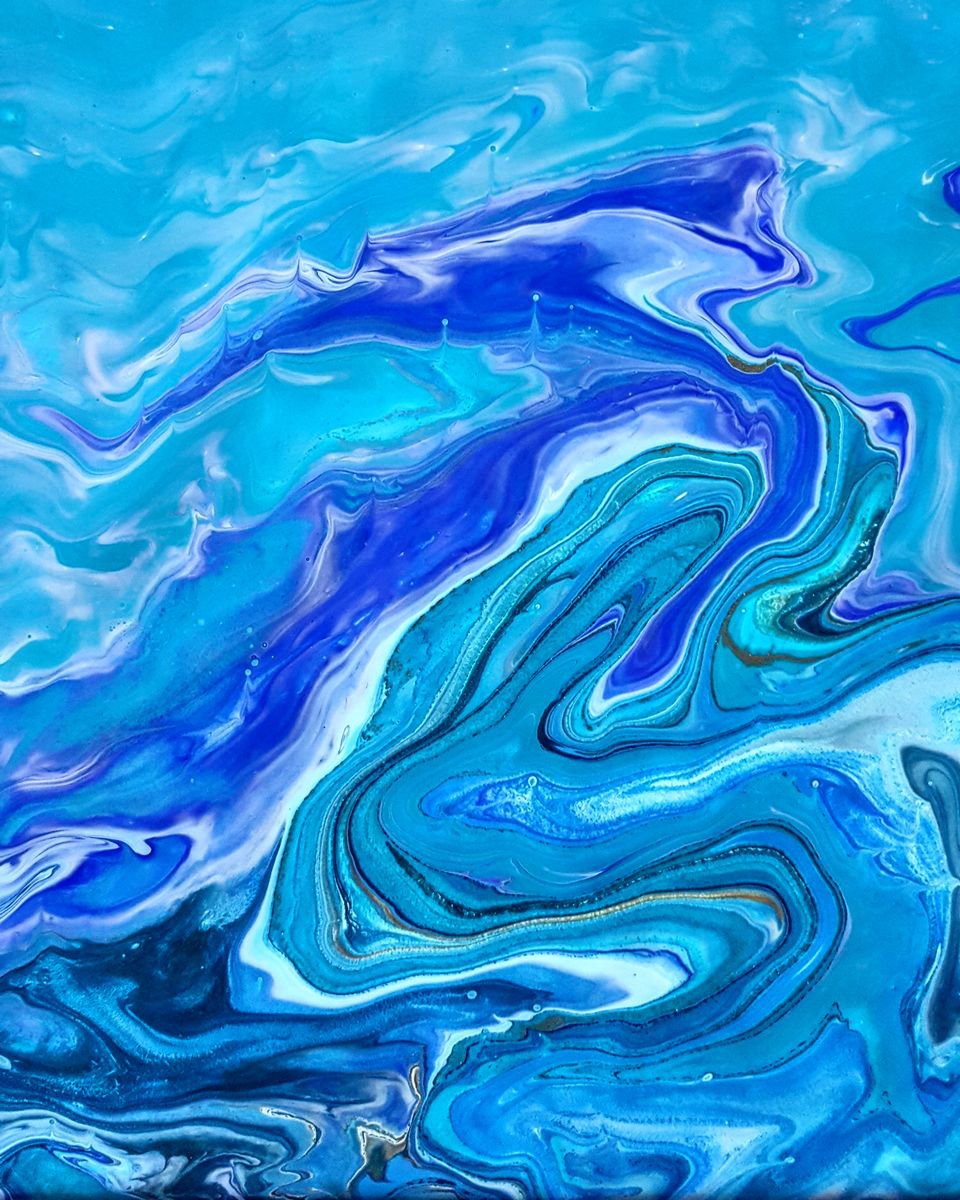 BLUE LAGOON PRINT I by Jenny Tsoneva