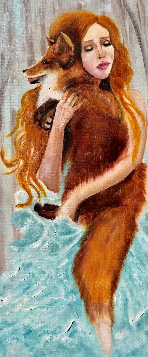 Girl with the fox by Inna Montano