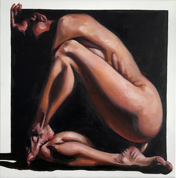 Within Myself -  Female Nude in Black Space