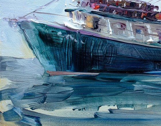Fishing boat Plein Air painting