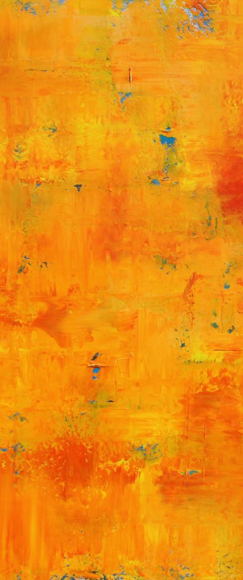 Abstract Yellow Orange Concept I (40x40x1.5) by Robert Lynn