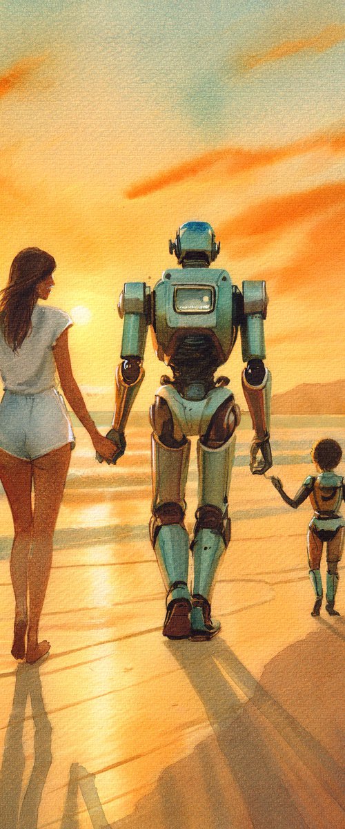 2243 year. Family at sunset by REME Jr.