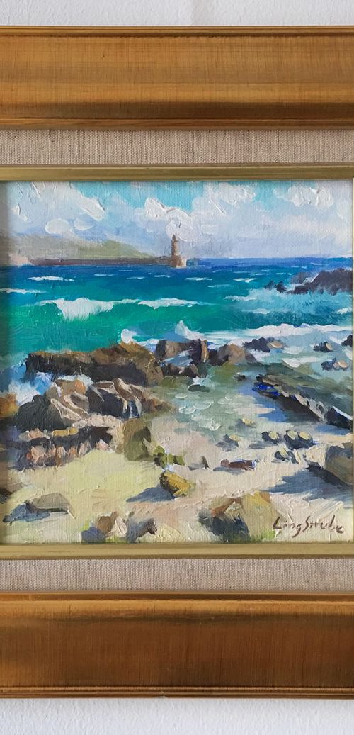 The Sea (framed) by Ling Strube
