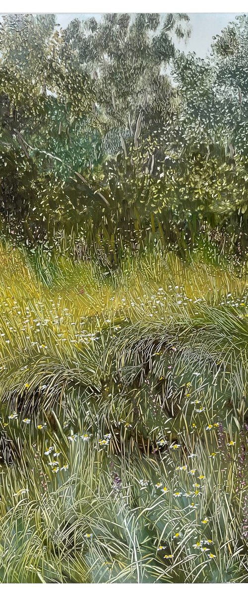 landscape with wild flowers by Maija Nochevnaya