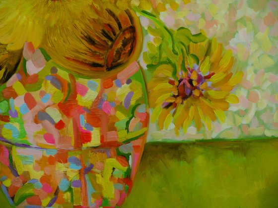 Sunflowers in a vase