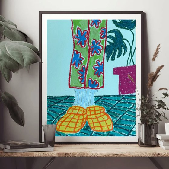 Quiet Morning in Floral Trousers