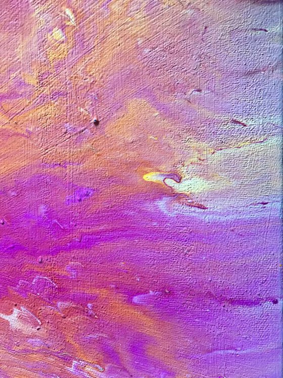 "Universal Intelligence" - FREE USA SHIPPING - Original Abstract PMS Fluid Acrylic Painting - 24 x 18 inches