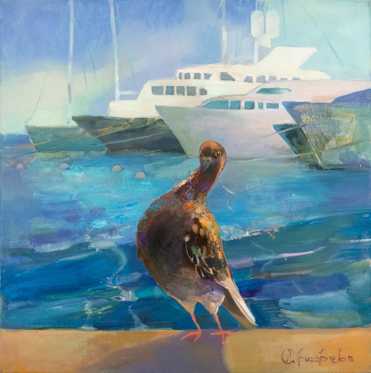 Impressionistic Landscape Oil Painting By Anastasiia Grygorieva, 20 X 20, Paint Me!, Original Artwork