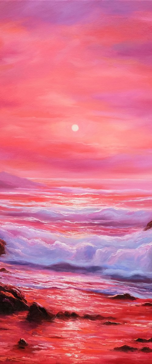 Red Seascape Fantasy by Behshad Arjomandi