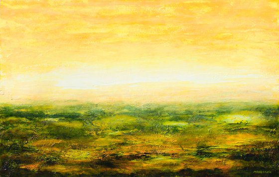 Landscape with yellow sky