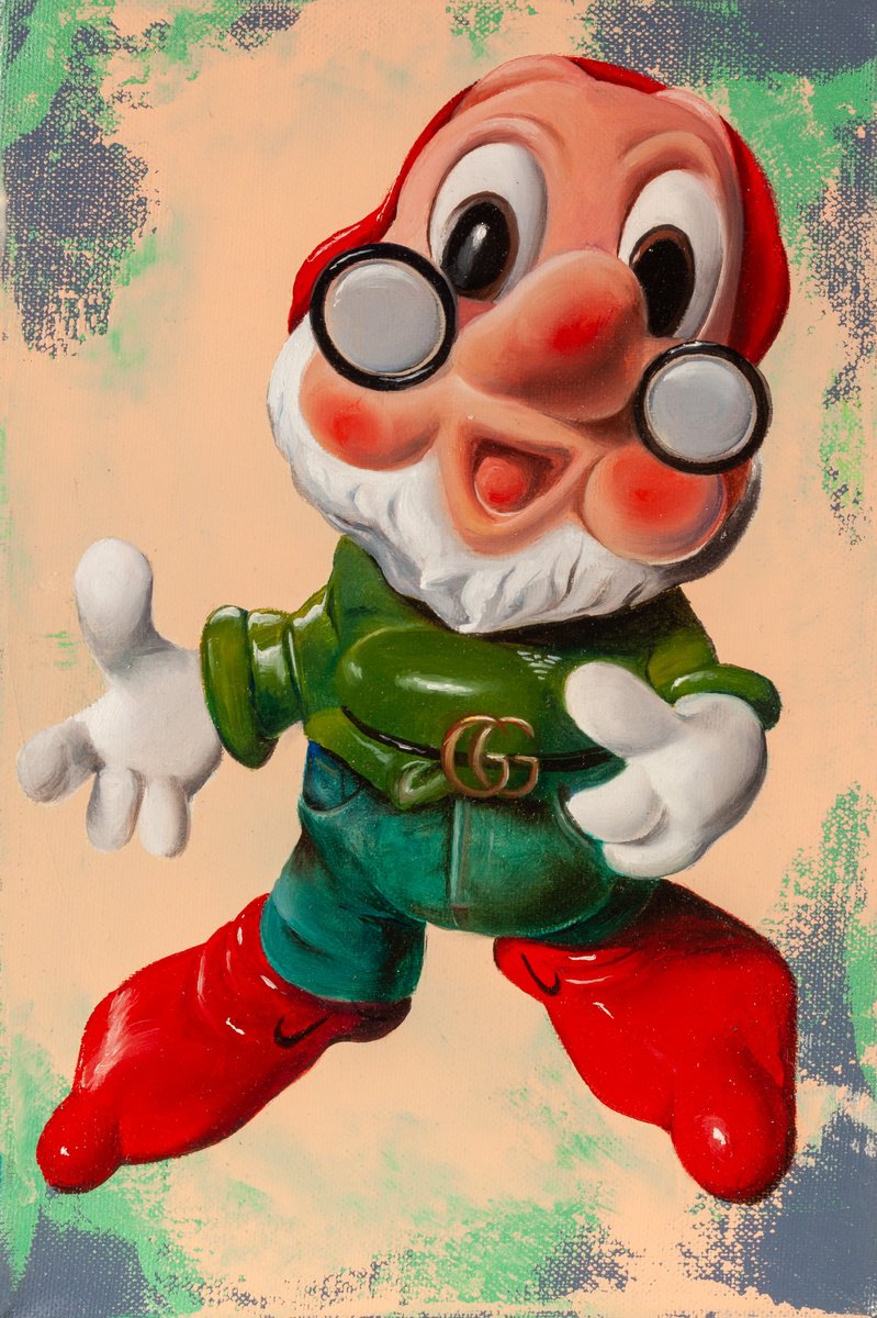 Photorealistic Portrait Oil Painting By Nicoletta Bagatti, 8 X 12", Glammolo, Original Artwork