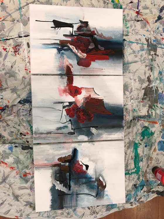 Abstract triptych